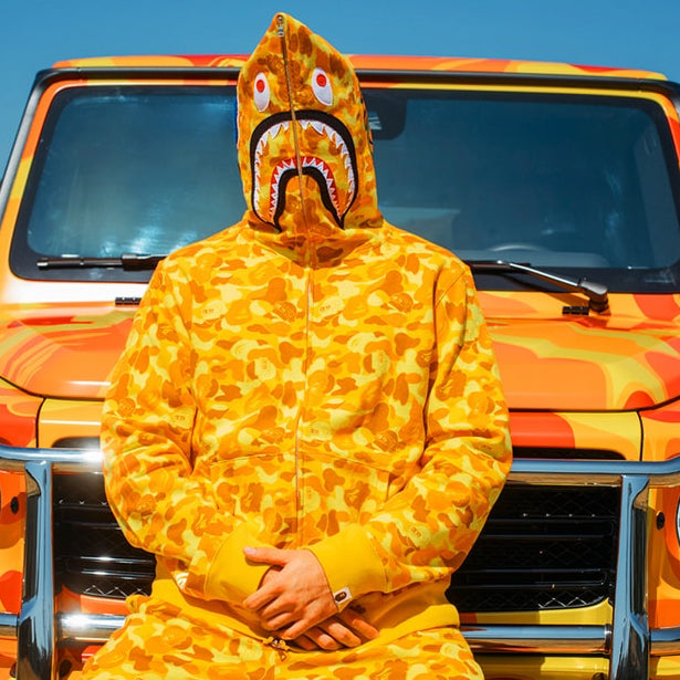 Yellow Bape shark hoodie pubg mobile