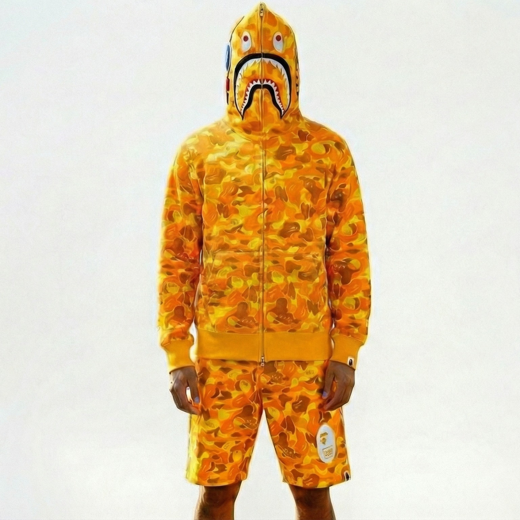 Yellow Bape shark hoodie pubg mobile