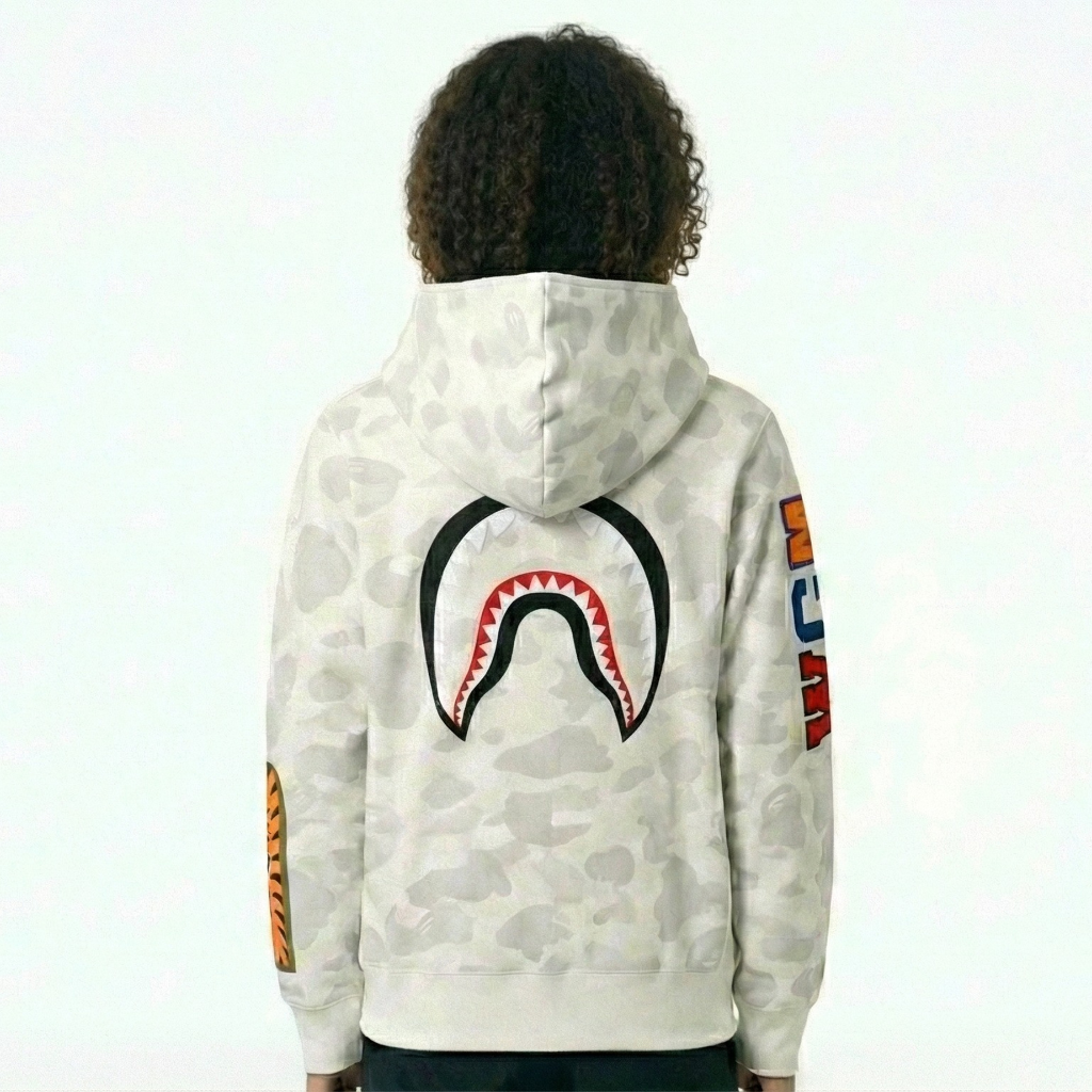 White bape shark hoodie pubg mobile
